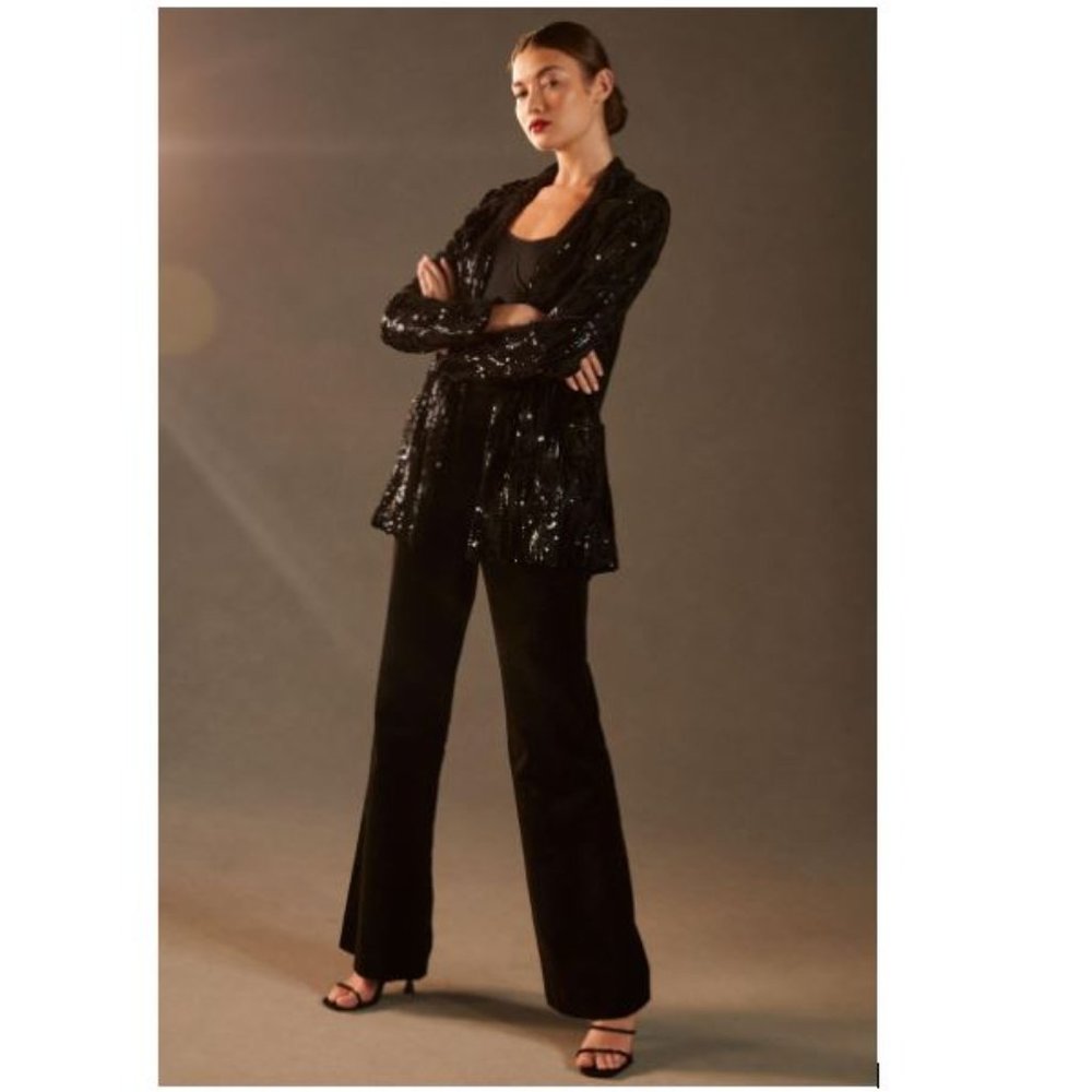 Hutch Sequin Blazer in Black - Purchased from Anthropologie – Size Small - NWT